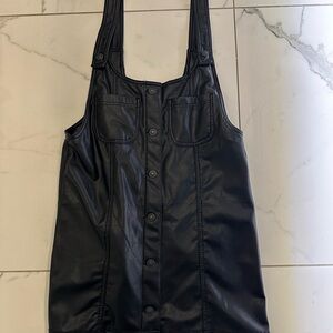 American Eagle Faux Leather button down dress